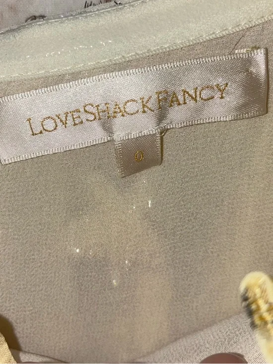 LoveShackFancy Ronny Metallic Star Maxi Dress in Sunflower Size 0 - Picture 11 of 12